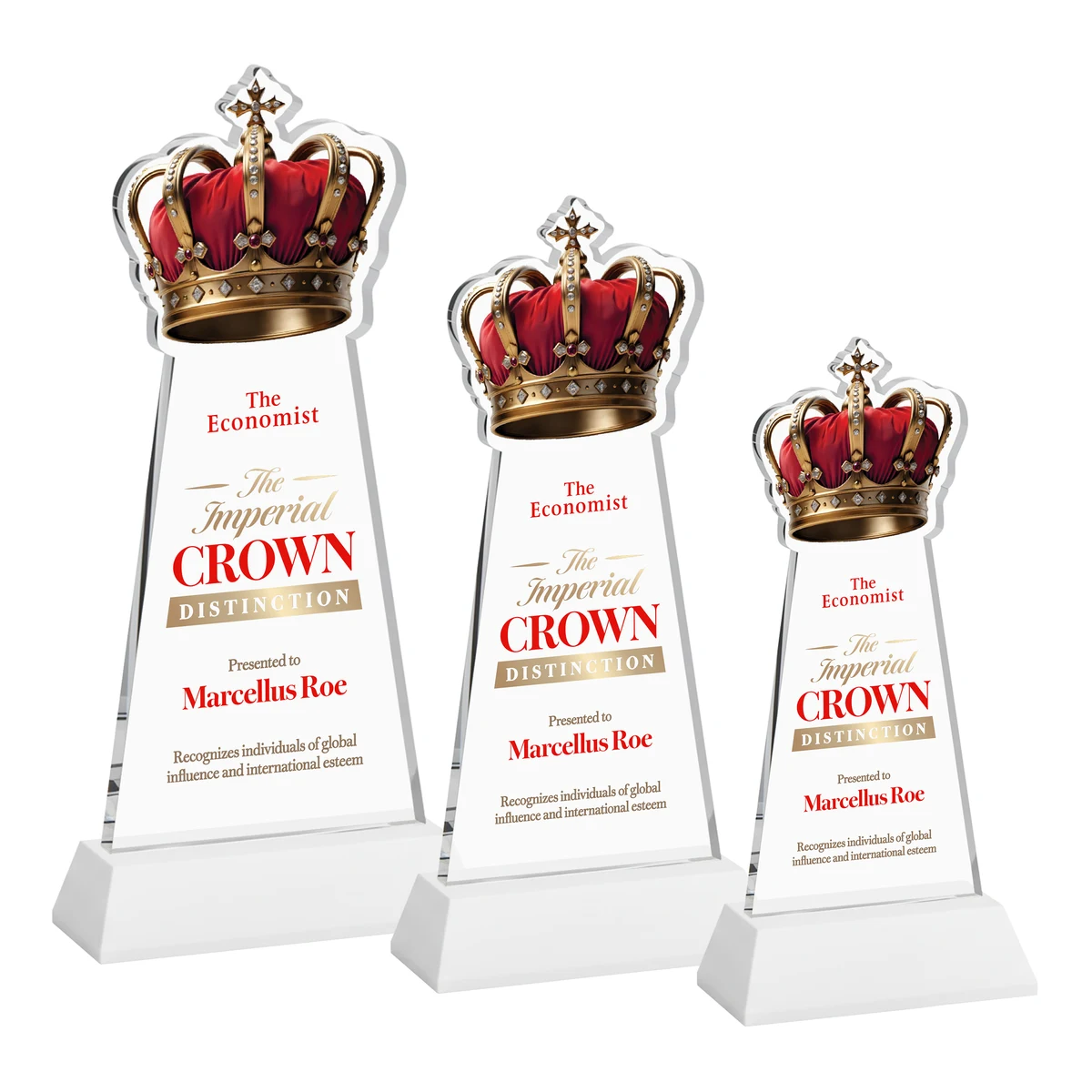 Crown VividPrint™ Award on Hartford Base - White 1