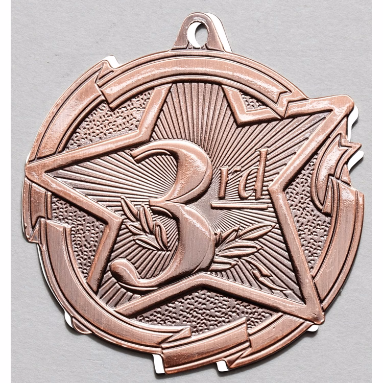 3rd Place Star Medal 2-3/8"