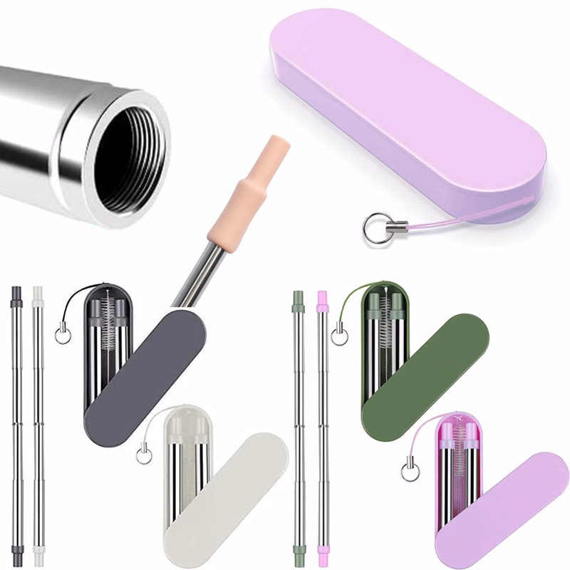 Telescopic Straw Set in Travel Case