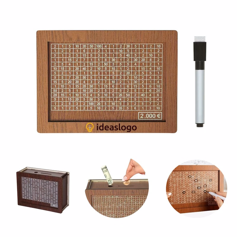 Cash Vault Wooden Money Savings Box