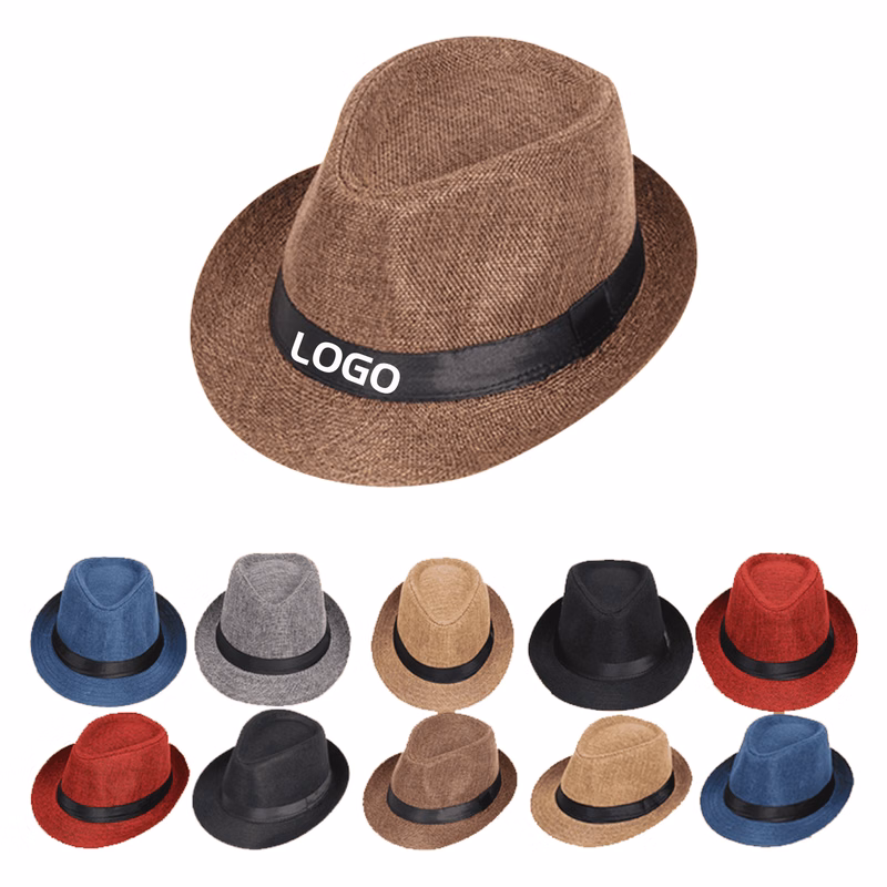 British Style Linen Fedora Hat