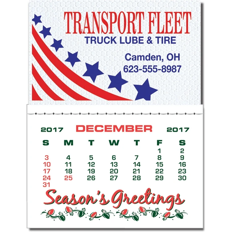 Kwik Stik 13-Month 6 Mil Smooth White Vinyl Petite Calendar 1