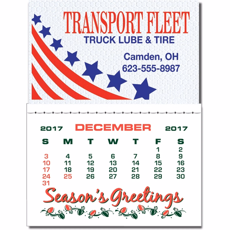Kwik Stik 13-Month 6 Mil Smooth White Vinyl Petite Calendar