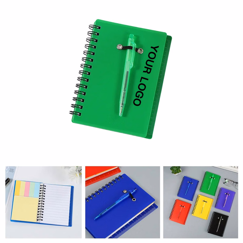 Compact Memo Pad 5 Inch with Attached Ballpoint Pen