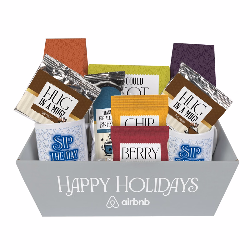 Sip and Savor Gourmet Tray with Mugs- Small