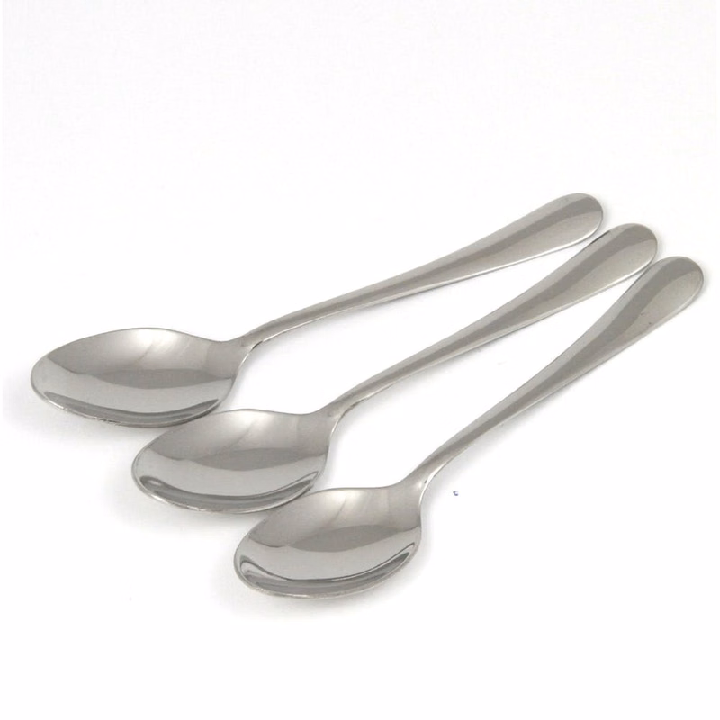Stainless Steel Teaspoon Set - 3 Pack 6"