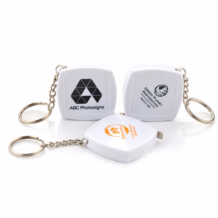 Mini Square 6FT Steel Tape Measure Keychain