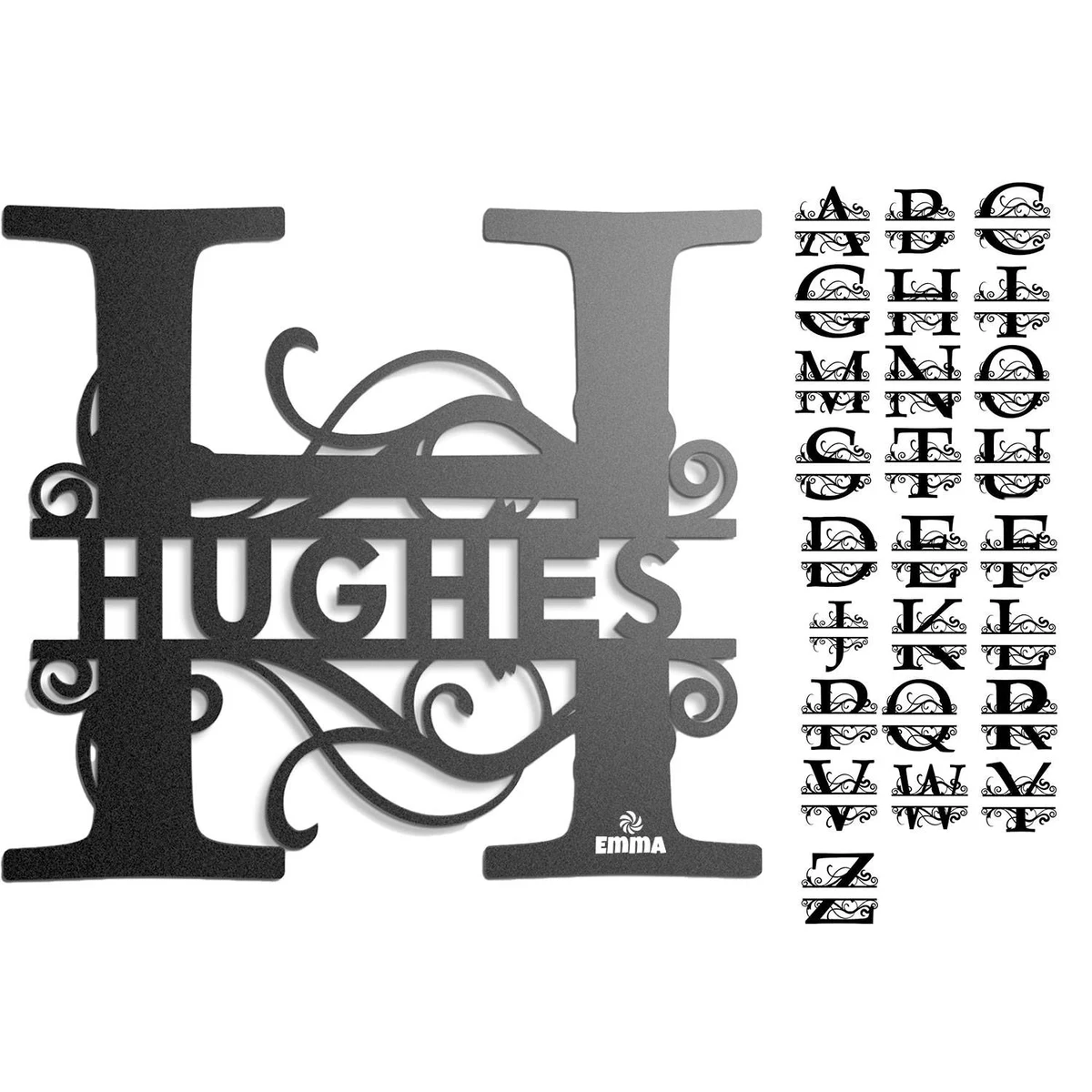 12inch Custom Metal Name Sign 1