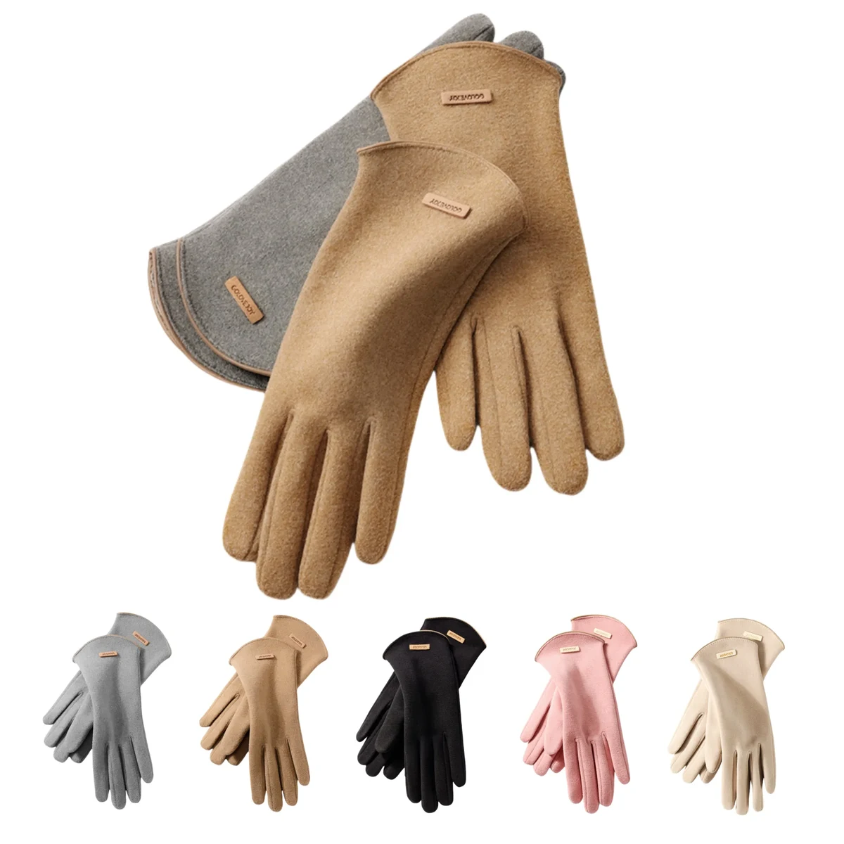 Thickened Fleece Windproof Women's Gloves 1