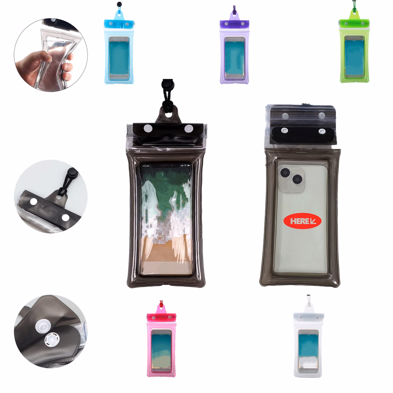 Transparent Visual Waterproof Cell Phone Pouch MOQ 50PCS