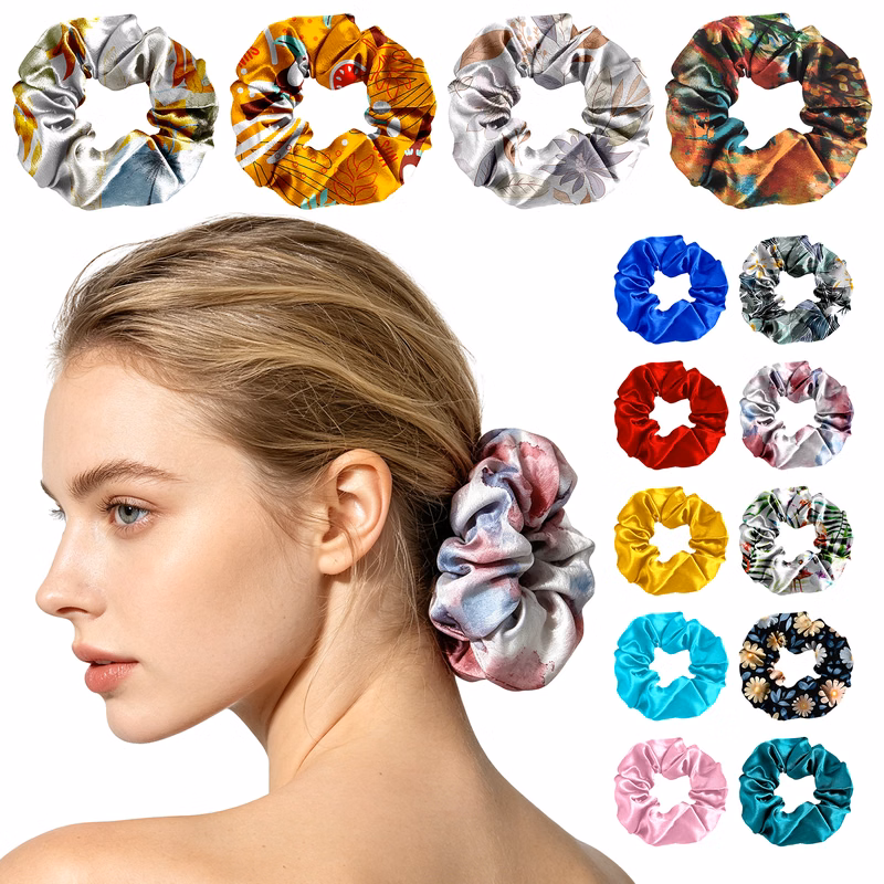 Full Color Digital Polyester Hair Scrunchies