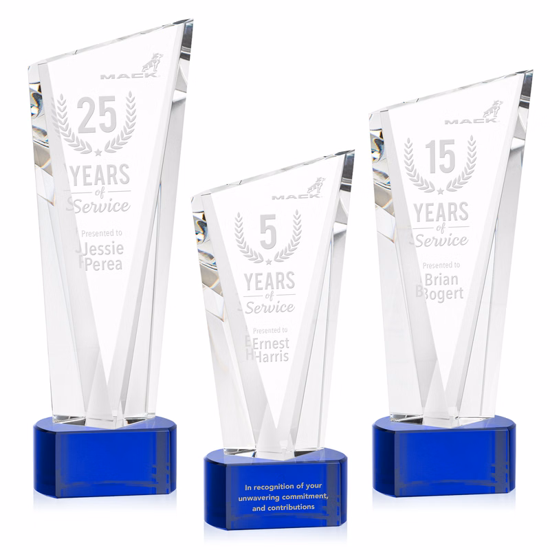 Plymouth Award on Paragon Base - Blue