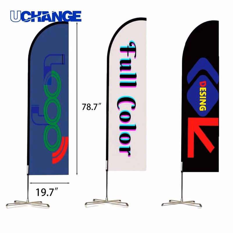 Double-Sided Advertising Beach Knife Flag Kit