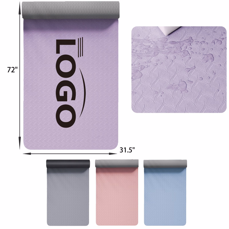 MOQ 30 PCS Lightweight 6MM TPE Yoga Mat