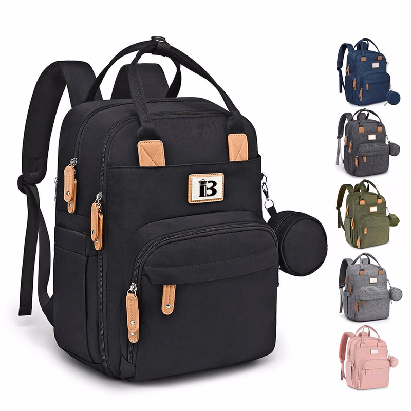 Waterproof Durable Travel Diaper Backpack w/ Multi-Pocket