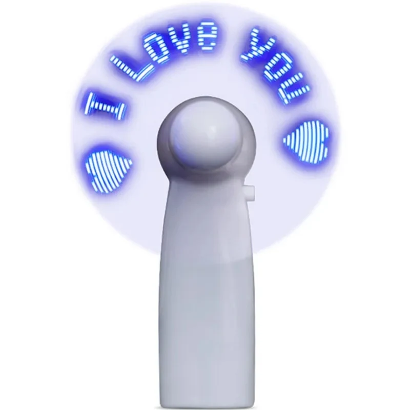 Flash Handheld Mini LED Fan With Message 1