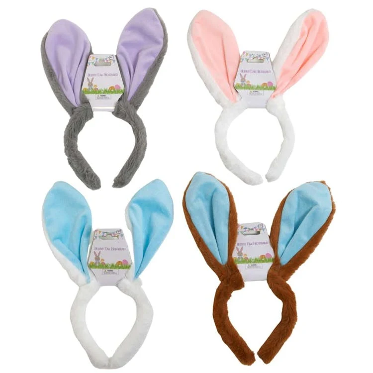 Deluxe Bunny Ear Headbands - Assorted 1