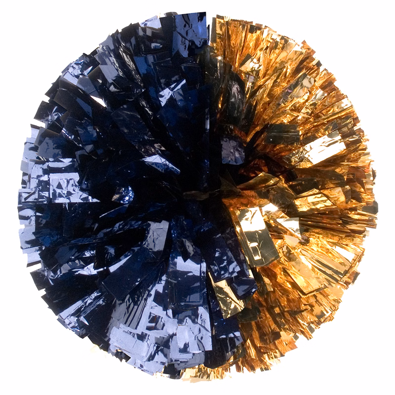 Custom Metallic Show Pom - Half & Half Style