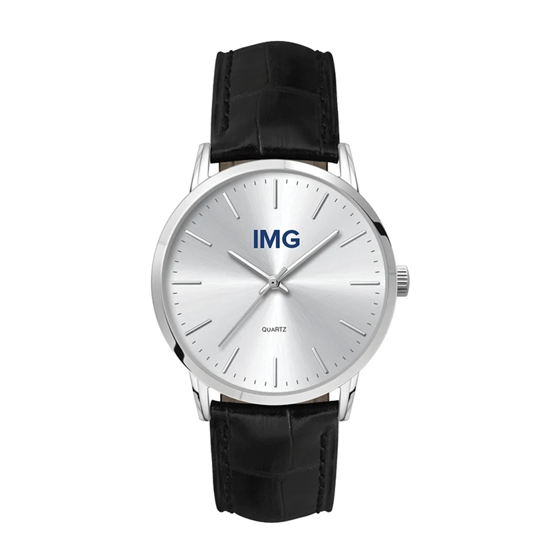 WC5144 39.5MM METAL SILVER CASE, 3 HAND MVMT, SILVER DIAL, LEATHER STRAP, FLAT MINERAL CRYSTAL, 3 ATM WTR R 1
