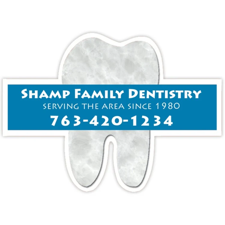 Vinyl Label Full Color (2.125"x3") Tooth Shape 1