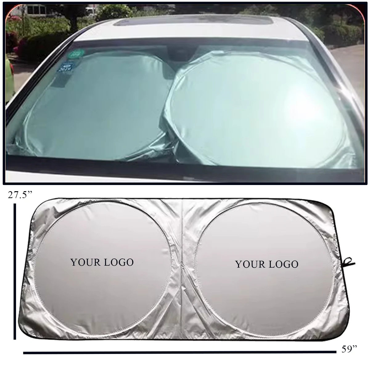 Double-Ring Sun Visor For Vehicle 1