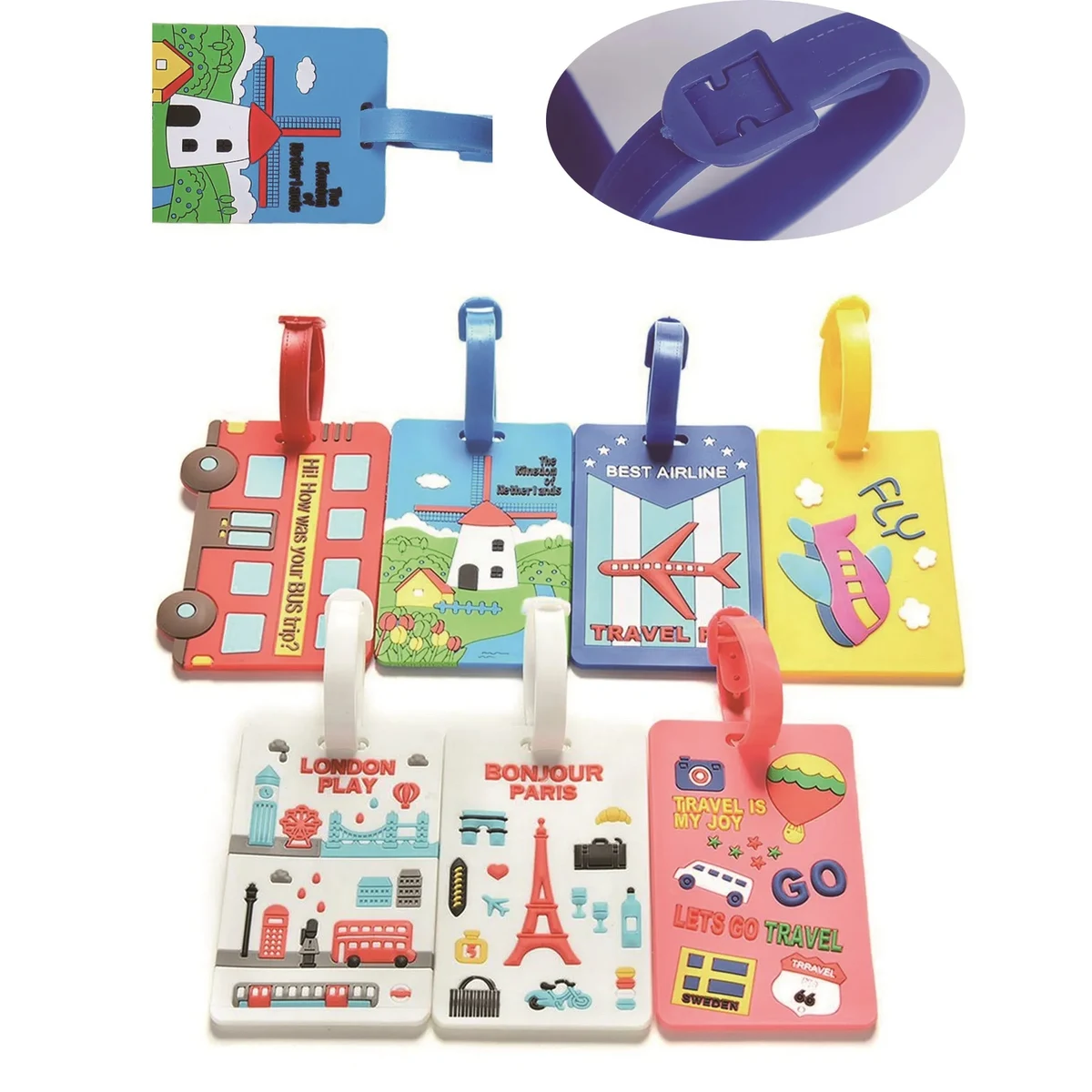 Custom Design Rubber Luggage Tag 1