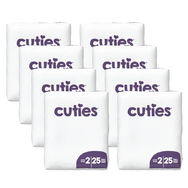 Cuties Diapers - Size 2 12-18 lbs. 200 Diapers 1