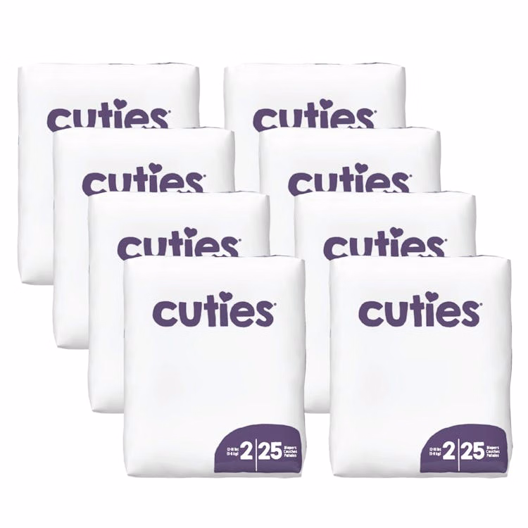 Cuties Diapers - Size 2 12-18 lbs. 200 Diapers