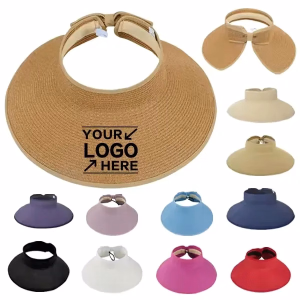 Women Wide Brim Roll-Up Straw Sun Hat