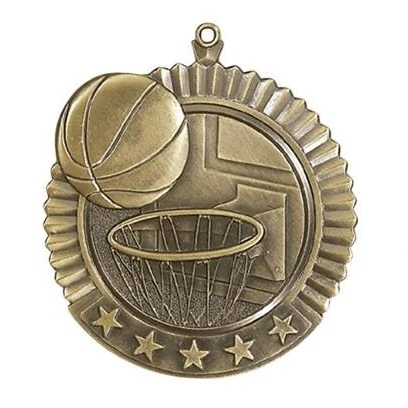 Basketball Star Medal 2 3/4" 1