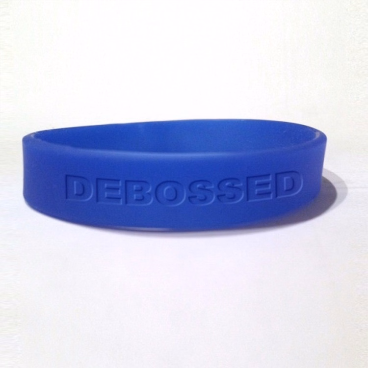 Debossed Fill Silicone Wristband