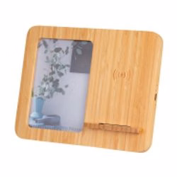 Bamboo Photo Frame & 10W Wireless Charger
