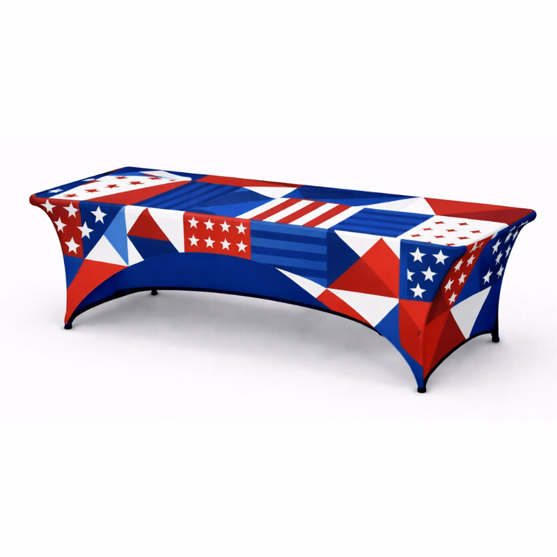 6ft Stretch Fitted Table Cover Open Back