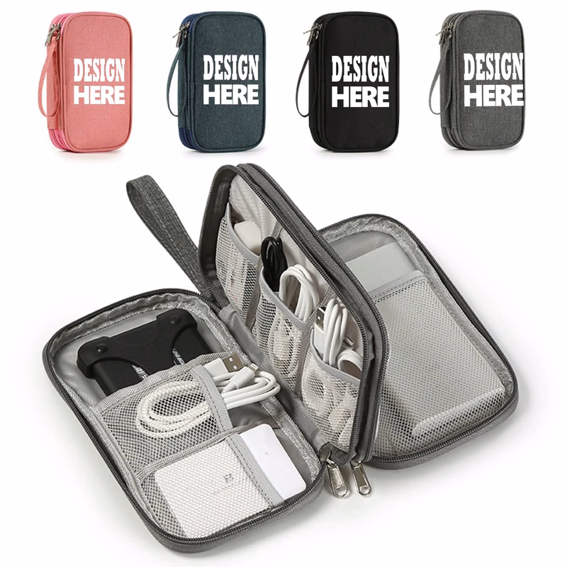 Three Layers Electronic Organizer Tech Accessory Pouch