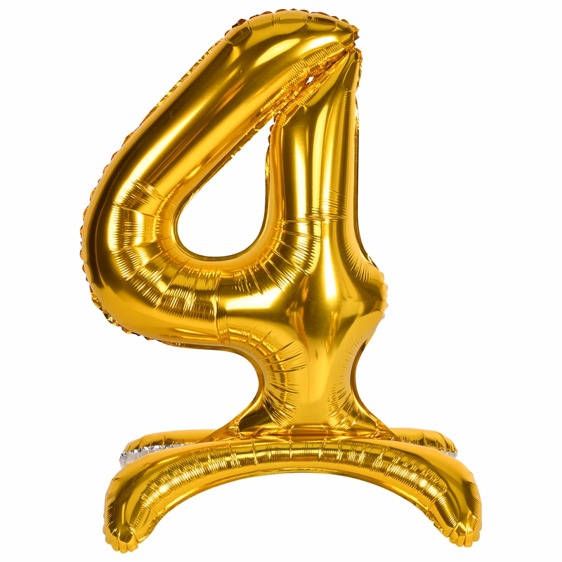 Self-Standing Balloon Number "4"
