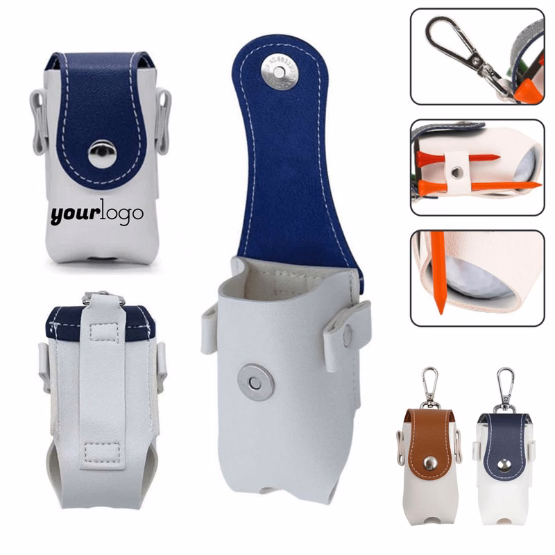 PU Leather Magnetic Golf Accessory Pouch
