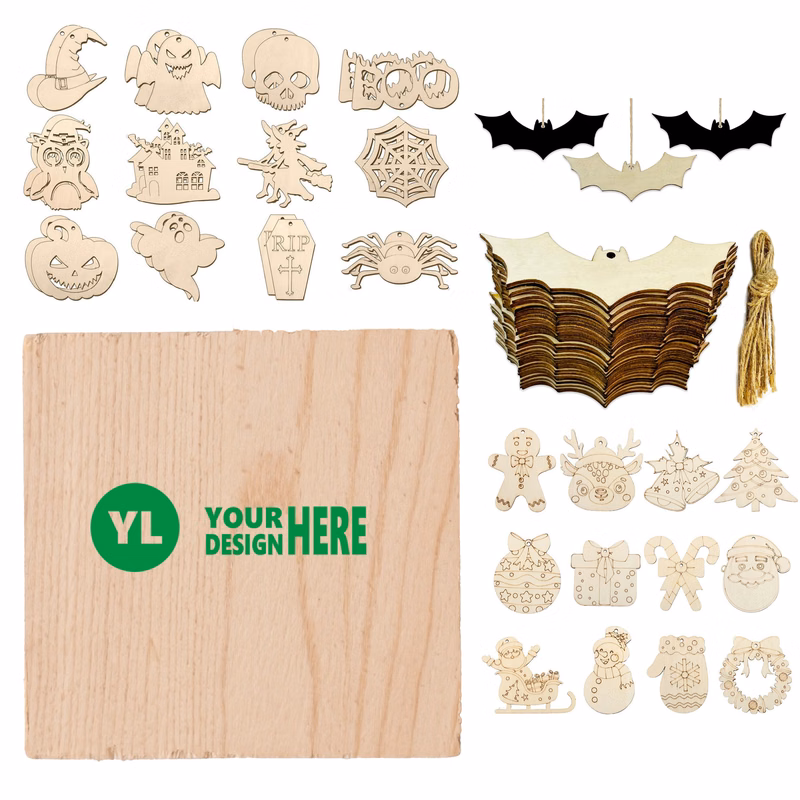 Halloween Xmas Party Decor DIY Wood Cutouts