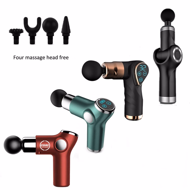 Mini Massage Gun Muscle Massager with 4 Heads
