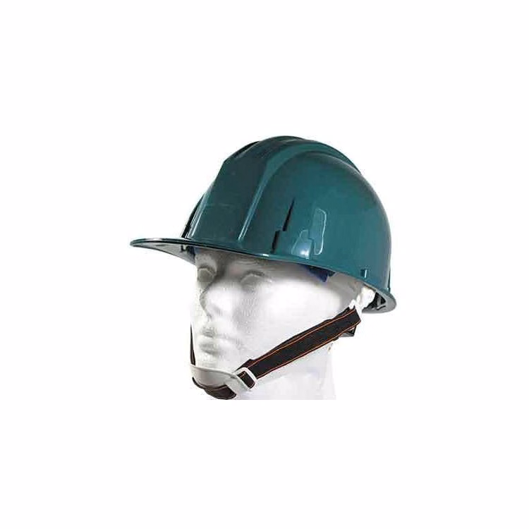 Hard Hat with Adjustable Chin Strap - Green