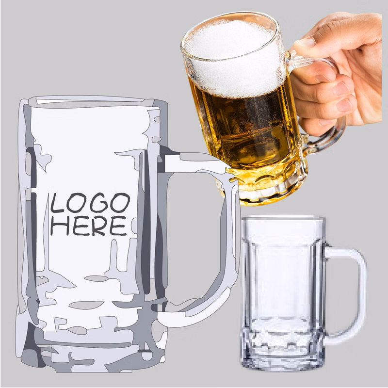 12 Oz.Glass Beer Mugs