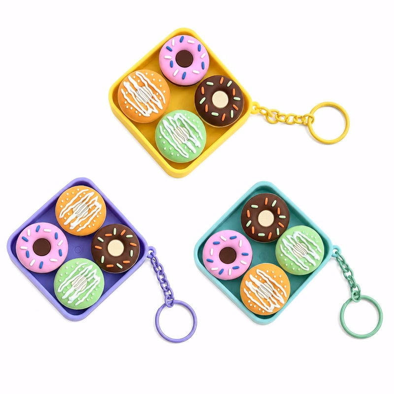 Simulated Donut Fidget Toy Keychain Bag Charm