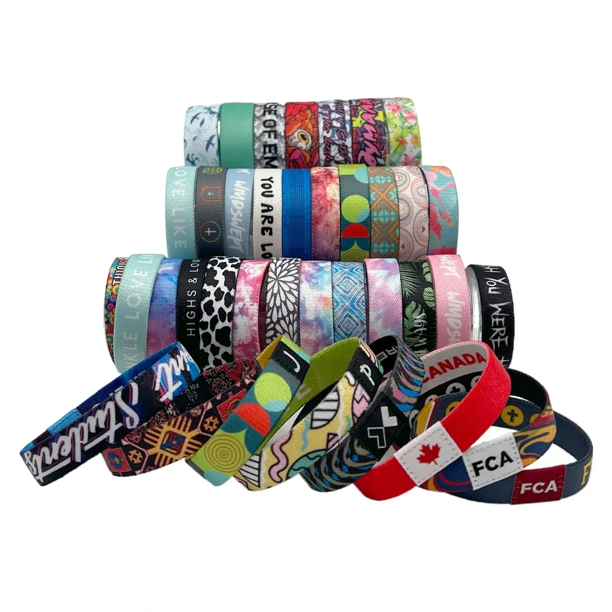 Full Color Polyester Stretch Sport Wristbands 1
