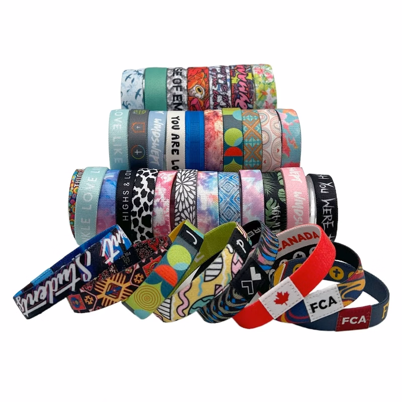 Full Color Polyester Stretch Sport Wristbands
