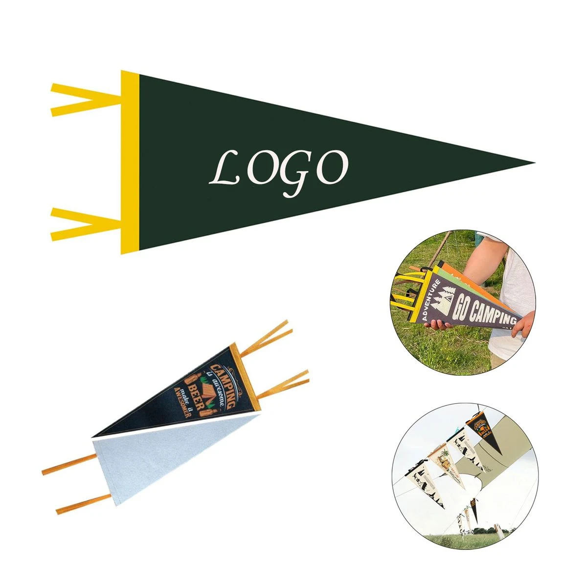 Triangle Felt Pennat Flags 1