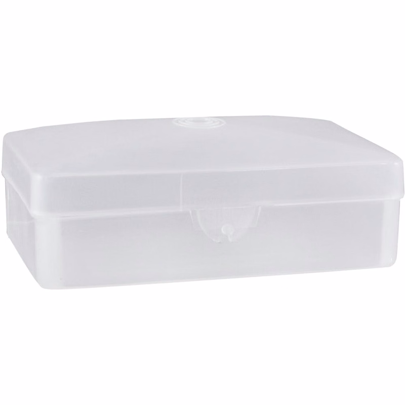 Soap Boxes - Hinged Lid Clear Plastic