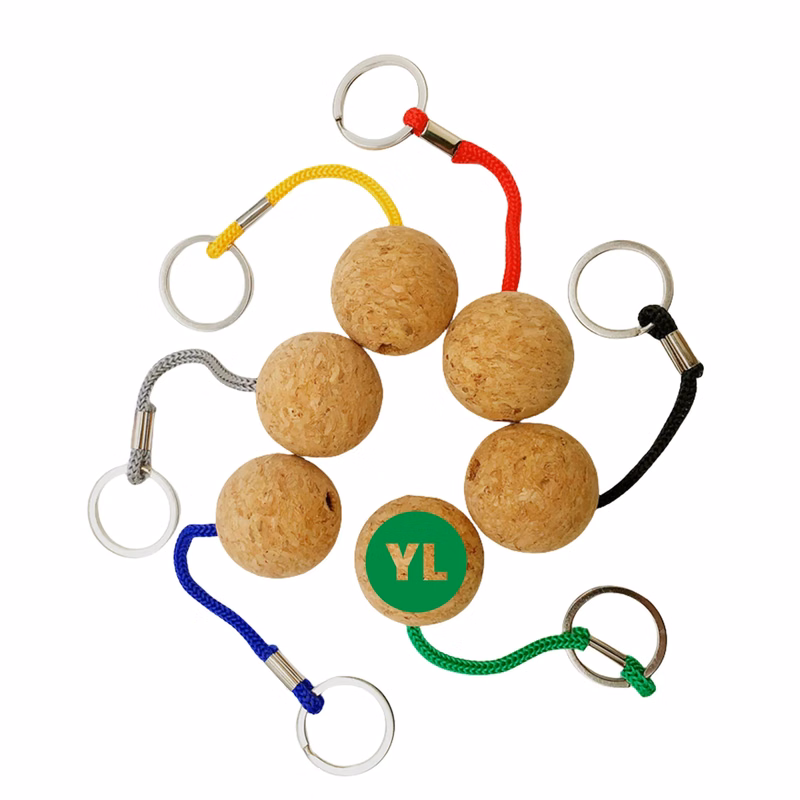 Floating Cork Keyring Buoyant Wooden Ball