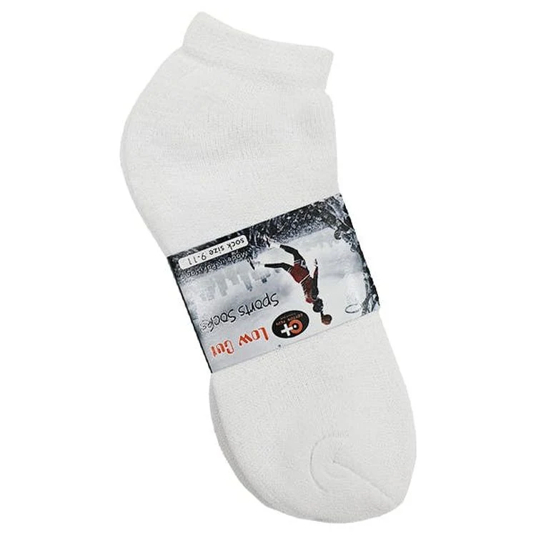 Adult No Show Socks White Size 9-11 1