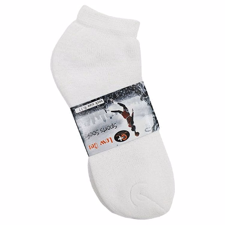 Adult No Show Socks White Size 9-11