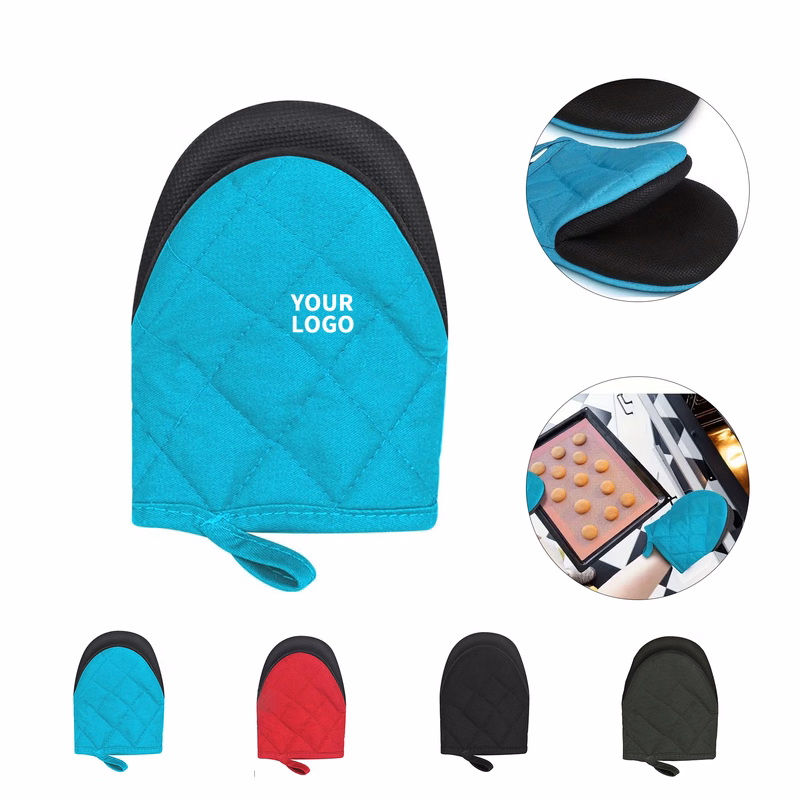One Pair Kitchen Oven Gloves With Honeycomb Texture Grip