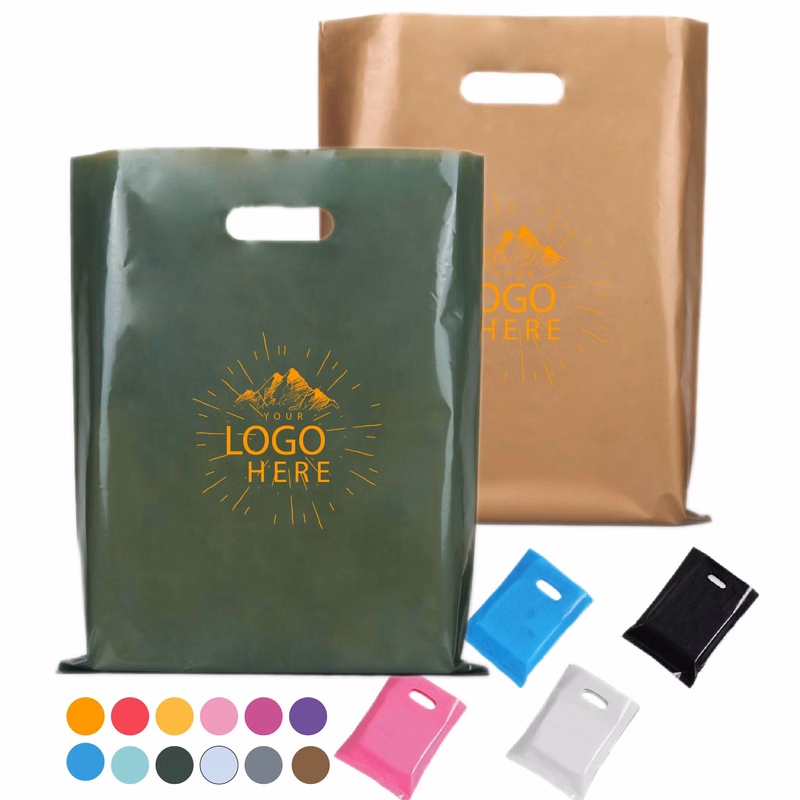Reusable Plastic Bags with Custom Die Cut Handles